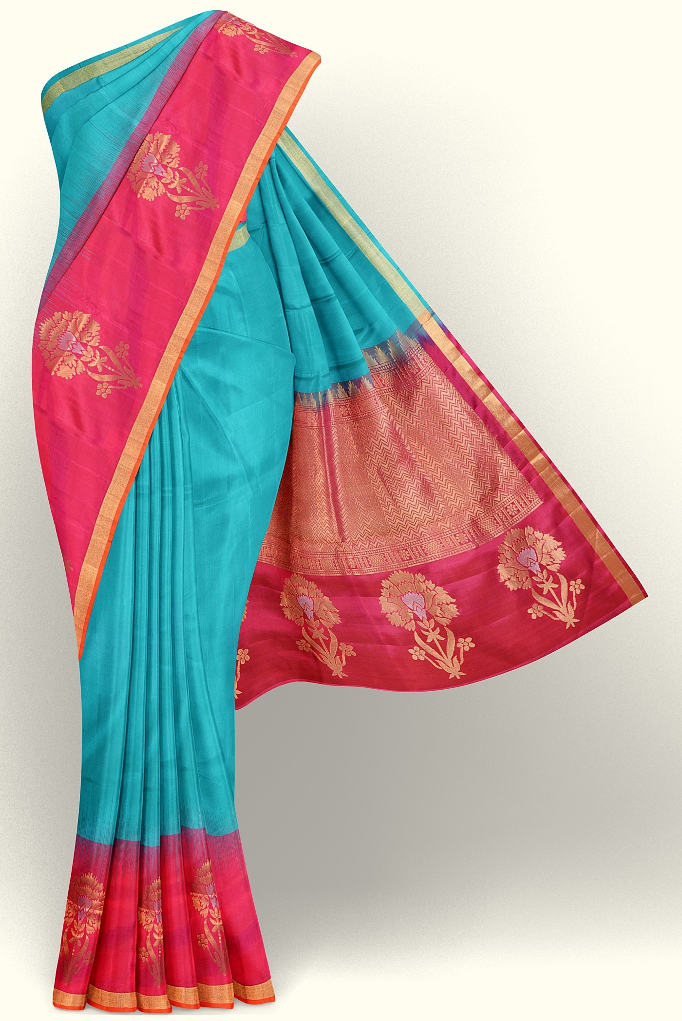 Buy Deep Sea Green Saree in Handwoven Mulberry Silk Silk Mark Online in  India - Etsy in 2023 | Block print saree, Pure silk sarees, Latest silk  sarees