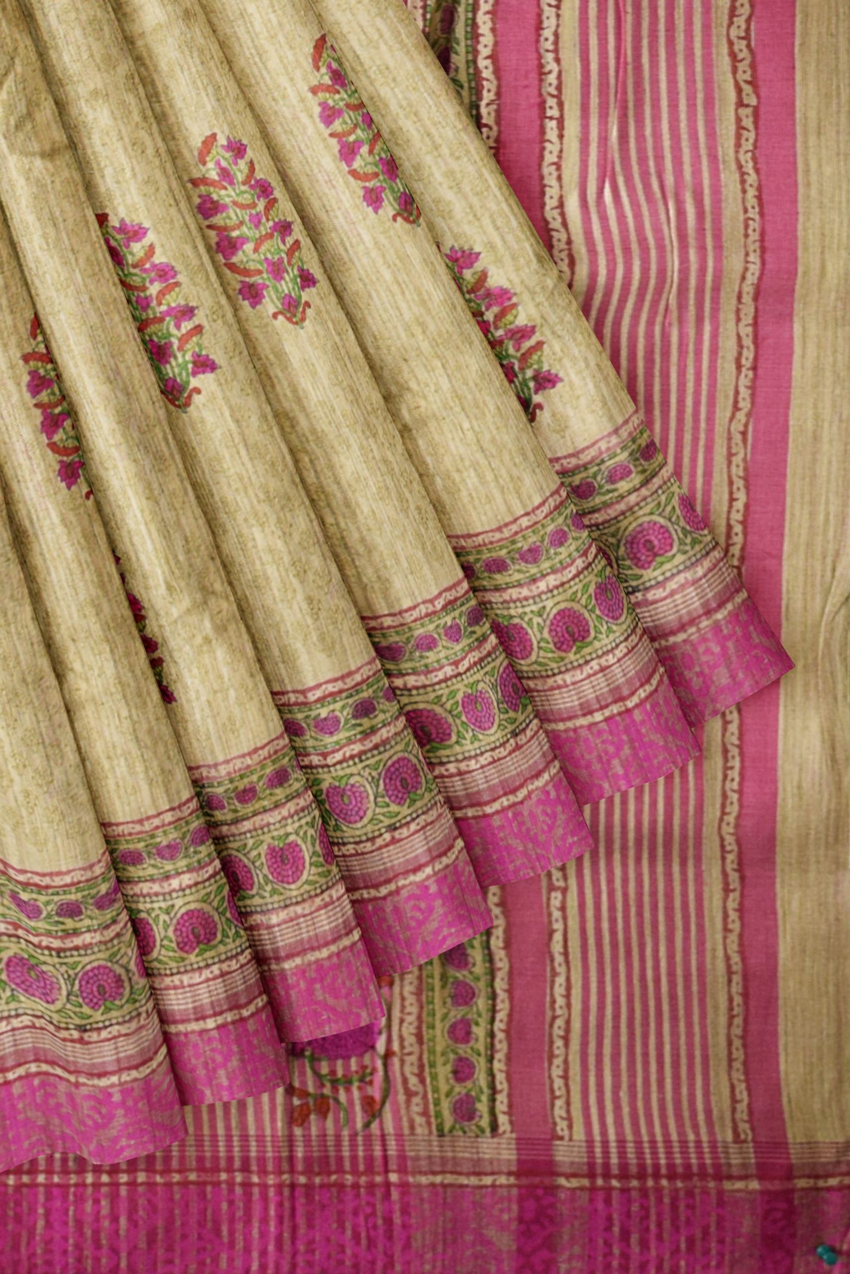 Buy Pure Tussar Sarees & Jute Sarees Online in Kerala – Pulimoottil Online