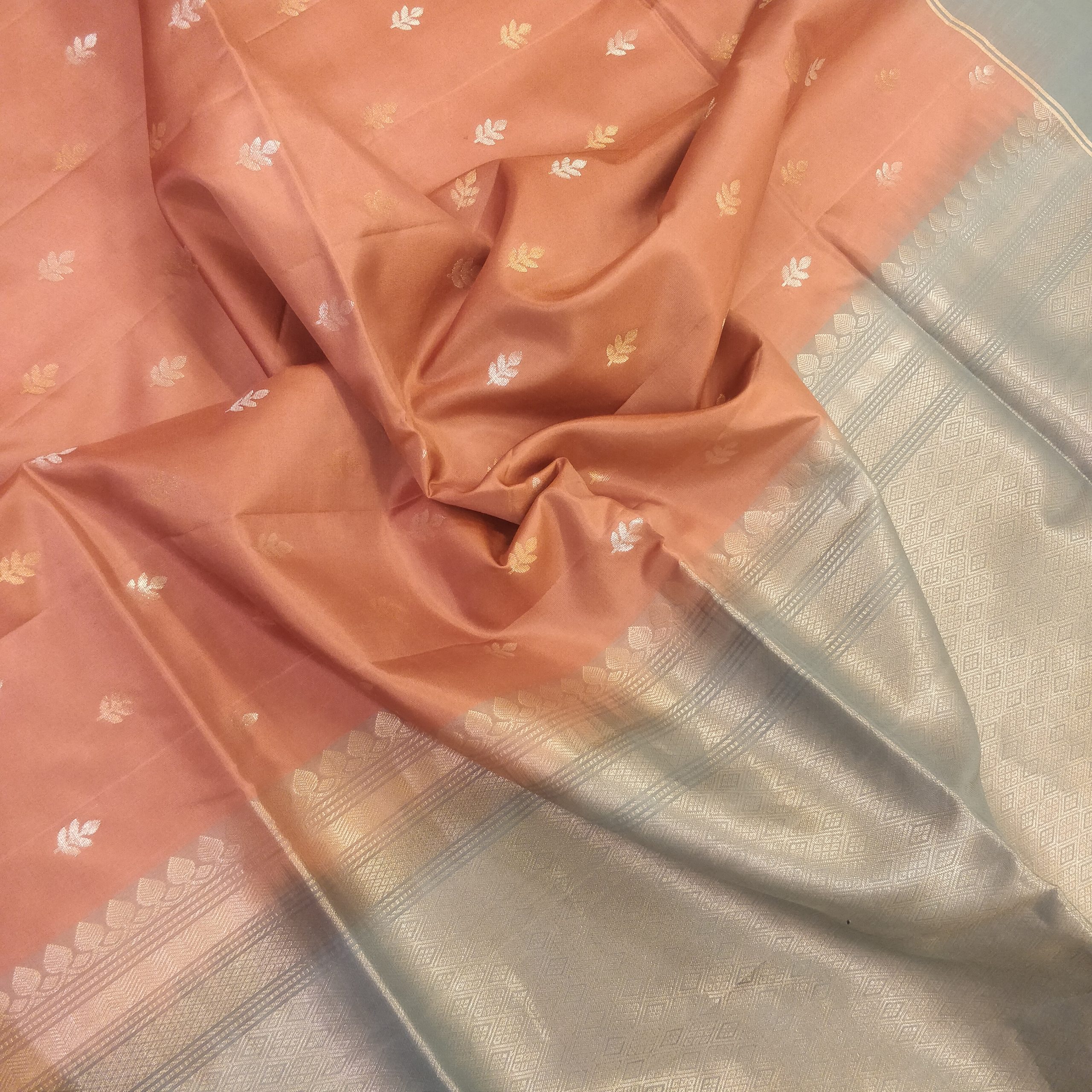 Sandal color pattu saree best sale