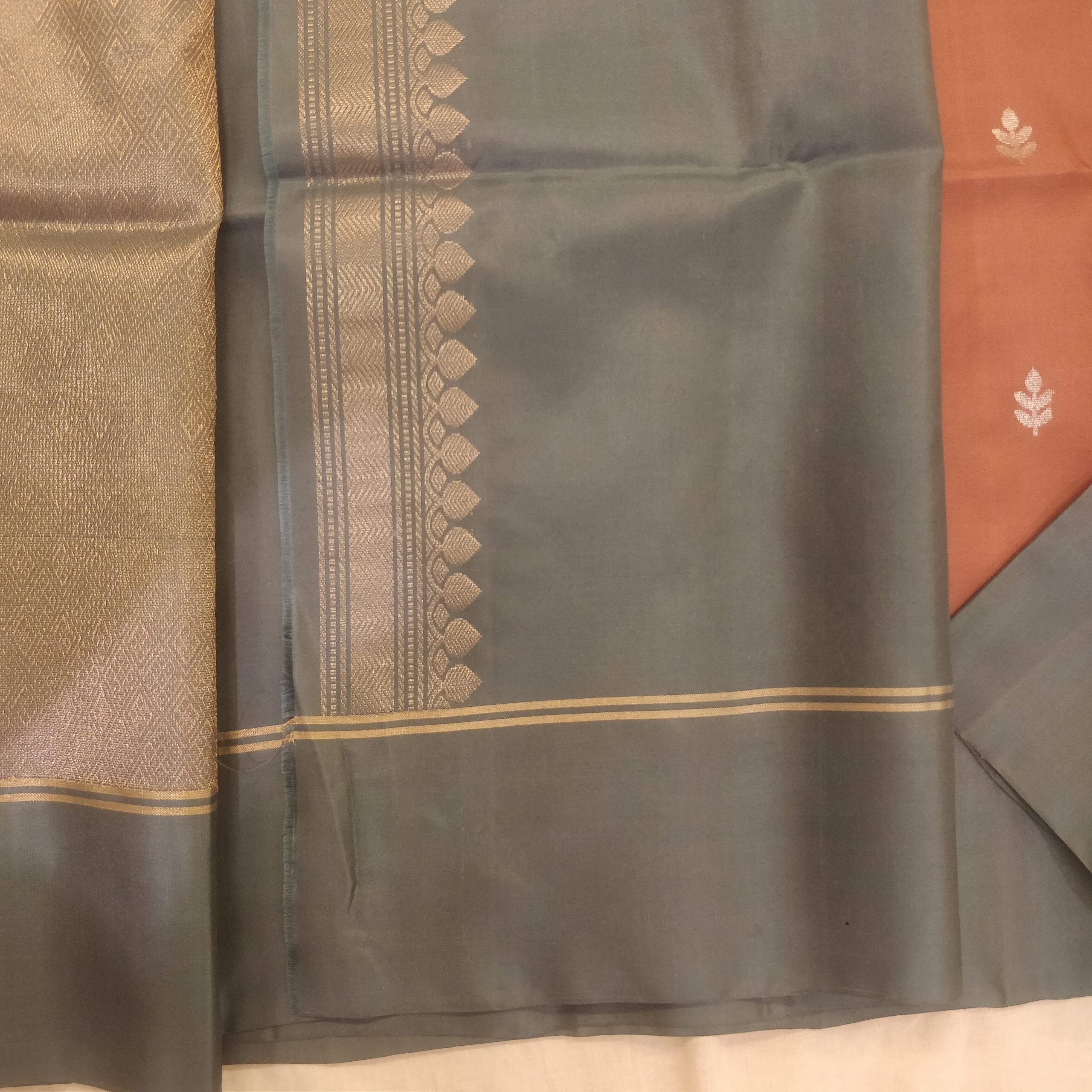Sandal colour silk saree best sale